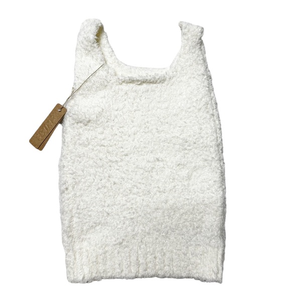 NWT Skims Kids Cozy Scoop Neck Tank in Bone Unisex Kids Sz 4/5 - Picture 2 of 6